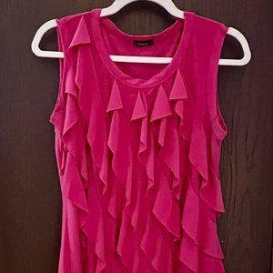 Cocomo Hot Pink Ruffled Tank Top